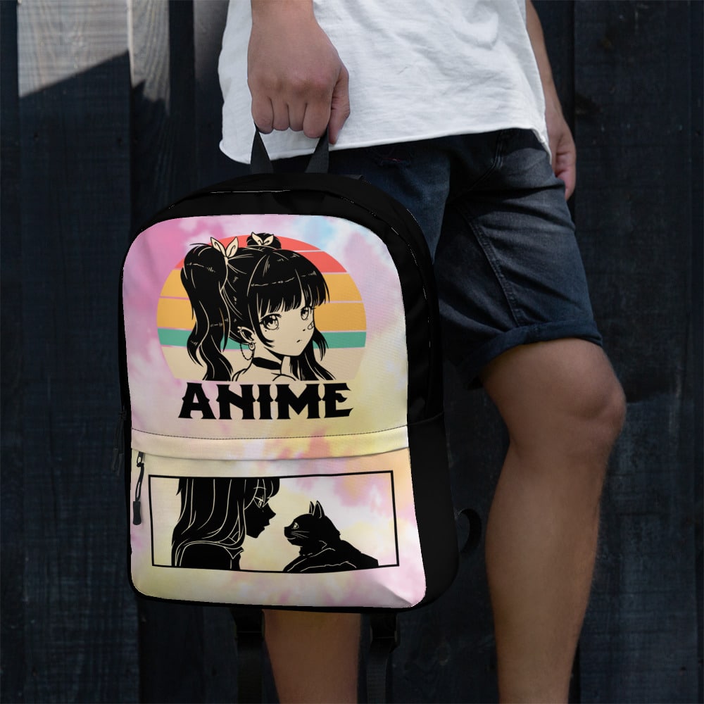 Anime Cat And Girl Backpack