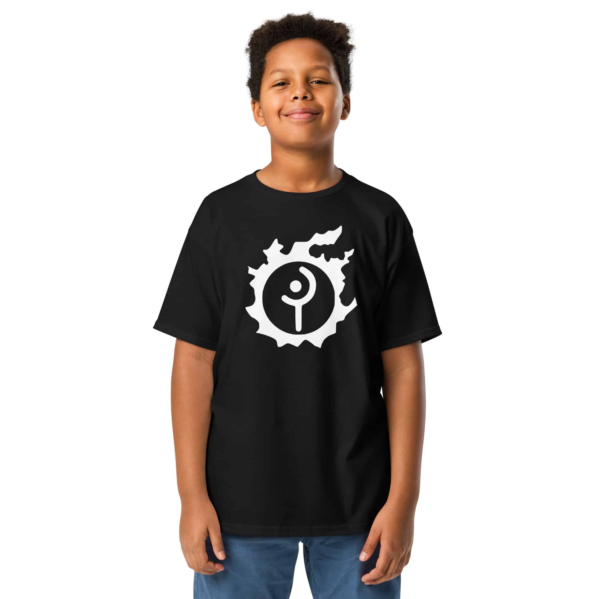 black and white anime design t shirts for childrens